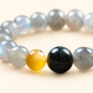 Transformation Moonlit Becoming Grey Moonstone Handmade Bracelet·Metal｜Refinement