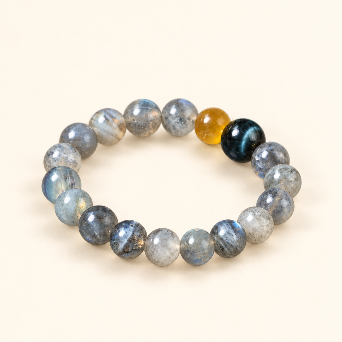 Transformation Moonlit Becoming Grey Moonstone Handmade Bracelet·Metal｜Refinement