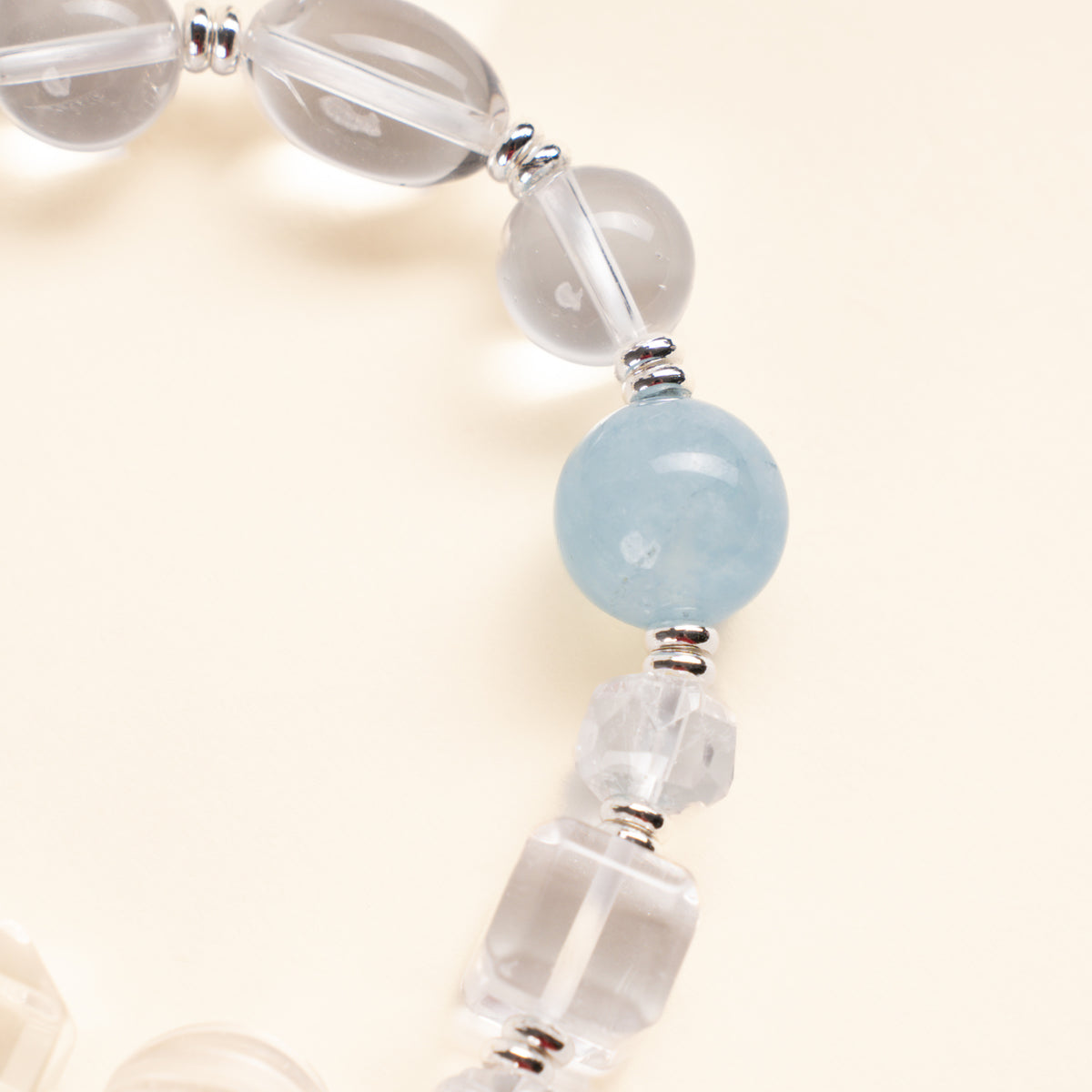 Self-Love Calm Quiet Dawn Multicolor Rose Quartz Green Fluorite Handmade Bracelet·Fire｜Passion — detail image 2
