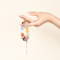 Abundance Transformation Prism Bloom Multicolor Citrine Amethyst Handmade Butterfly Charm Bracelet·Earth｜Grounding — on-hand image 2
