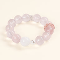 Love Self-Love Blush of Dawn Rose Quartz Snowflake Phantom Quartz Handmade Bracelet·Fire｜Passion — main