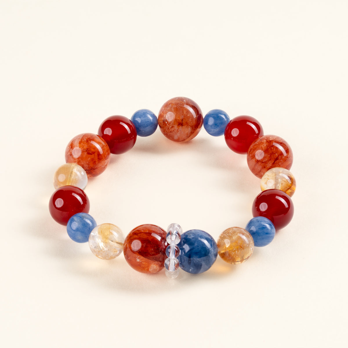 Love Vitality First Spark of Love Red Agate Red Accent Stone Handmade Bracelet·Fire｜Passion — main