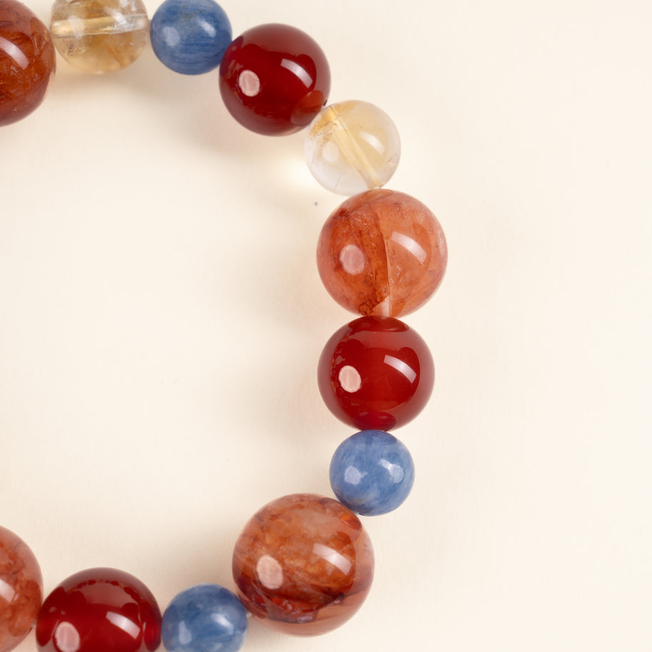 Love Vitality First Spark of Love Red Agate Red Accent Stone Handmade Bracelet·Fire｜Passion — detail image 2