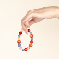 Love Vitality First Spark of Love Red Agate Red Accent Stone Handmade Bracelet·Fire｜Passion — on-hand image 1