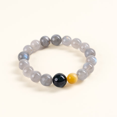 Intuition Transformation Ever Bright Moon Moonstone Tiger's Eye Handmade Bracelet·Metal｜Clarity — main