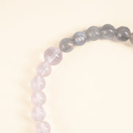 Love Self-Love Embrace of Dusk Rose Quartz Grey Moonstone Handmade Bracelet·Fire｜Passion — detail image 2