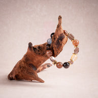 Intuition Transformation Moonwashed Grey Moonstone Silver Obsidian Handmade Bracelet·Metal｜Clarity — atmosphere image 2