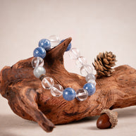 Source Connection Intuition Alone in Clarity Clear Quartz White Azez Stone Handmade Bracelet·Metal｜Clarity — atmosphere image 2