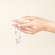 Confidence Luck Steady Stride Cat's Eye Stone Amethyst Handmade Bracelet·Earth｜Grounding — on-hand image 1