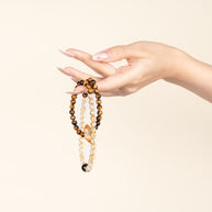 Confidence Career Golden Beginnings II Tiger's Eye Citrine Handmade 2-Wrap Bracelet·Earth｜Grounding — on-hand image 1
