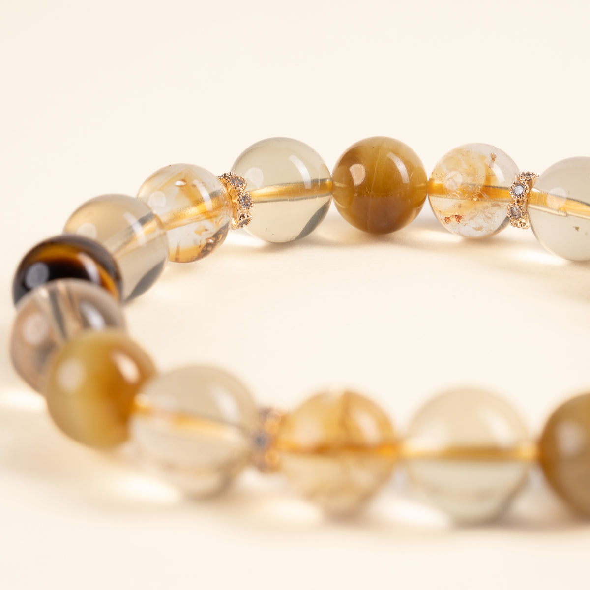 Abundance Confidence Steady Radiance Lemon Quartz Yellow Azez Stone Handmade Bracelet·Earth｜Grounding — detail image 2