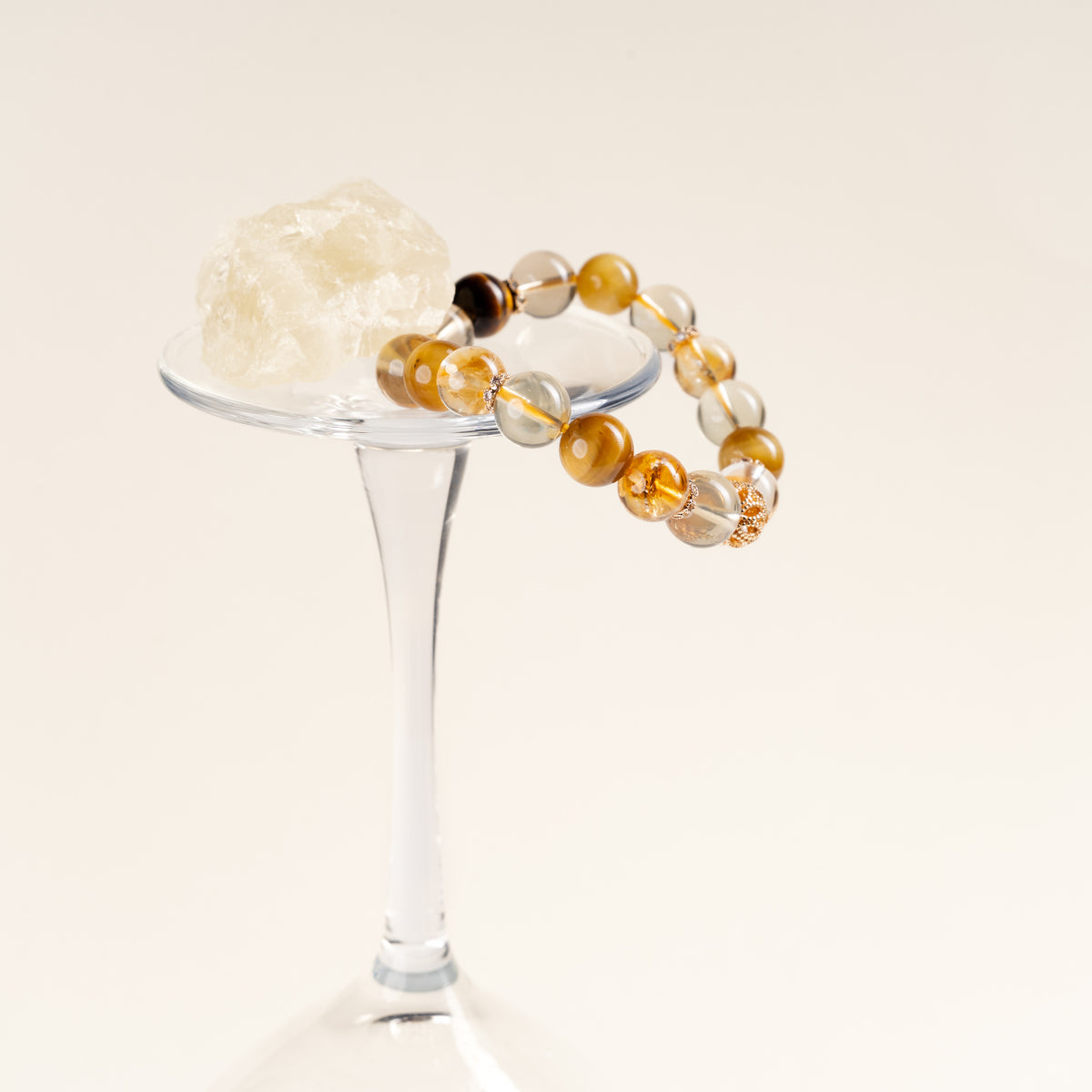 Abundance Confidence Steady Radiance Lemon Quartz Yellow Azez Stone Handmade Bracelet·Earth｜Grounding — atmosphere image 1
