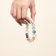 Authentic Expression Clarity Indigo Dreaming Kyanite Agarwood Handmade Bracelet·Water｜Intuition — on-hand image 1