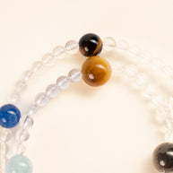 Vitality Confidence Whispers of the Heart Sunstone Silver Obsidian Handmade 2-Wrap Bracelet·Fire｜Passion — detail image 2