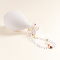 Source Connection Intuition First Moonlight Clear Quartz Beeswax Amber Handmade 3-Loop Bracelet·Metal｜Clarity — atmosphere image 1