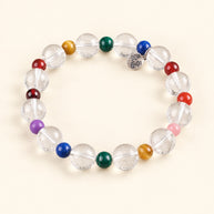 Cleansing Luck Quiet Prism Multicolor Clear Quartz Tiger's Eye Handmade Bracelet·Metal｜Refinement