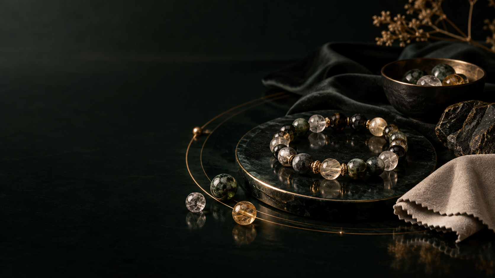 FANFOYU bracelet and crystal care ritual