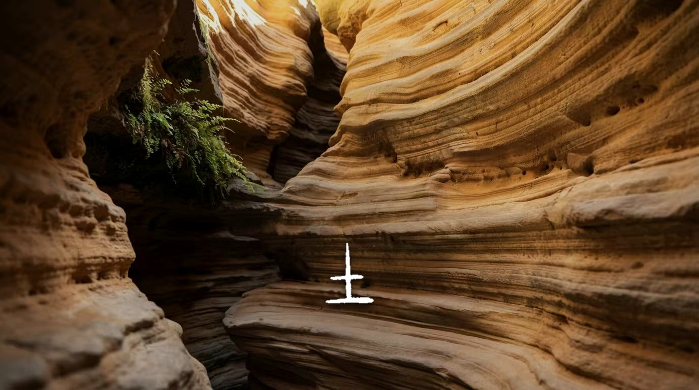 Earth energy represented by layered stone