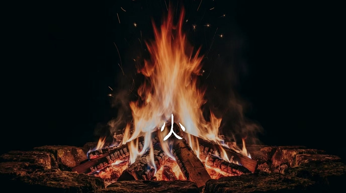 Fire energy represented by a glowing flame